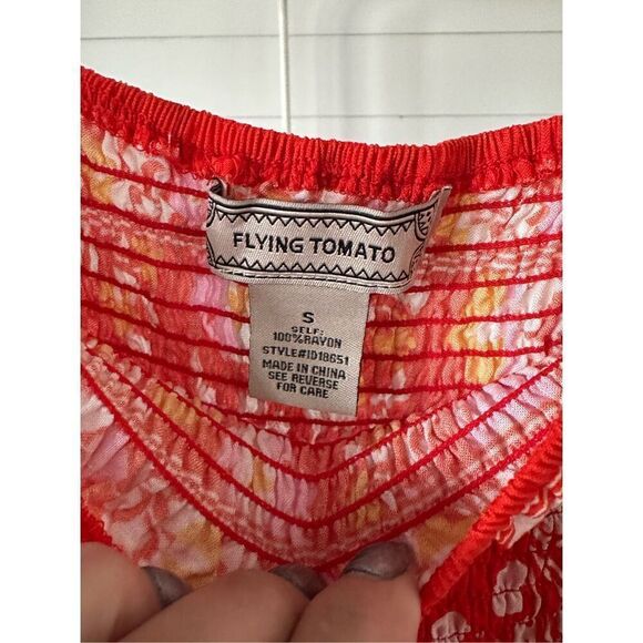 Flying Tomato peasant maxi dress Womens S Red Cottagecore Hippie‎ Boho - Picture 7 of 12